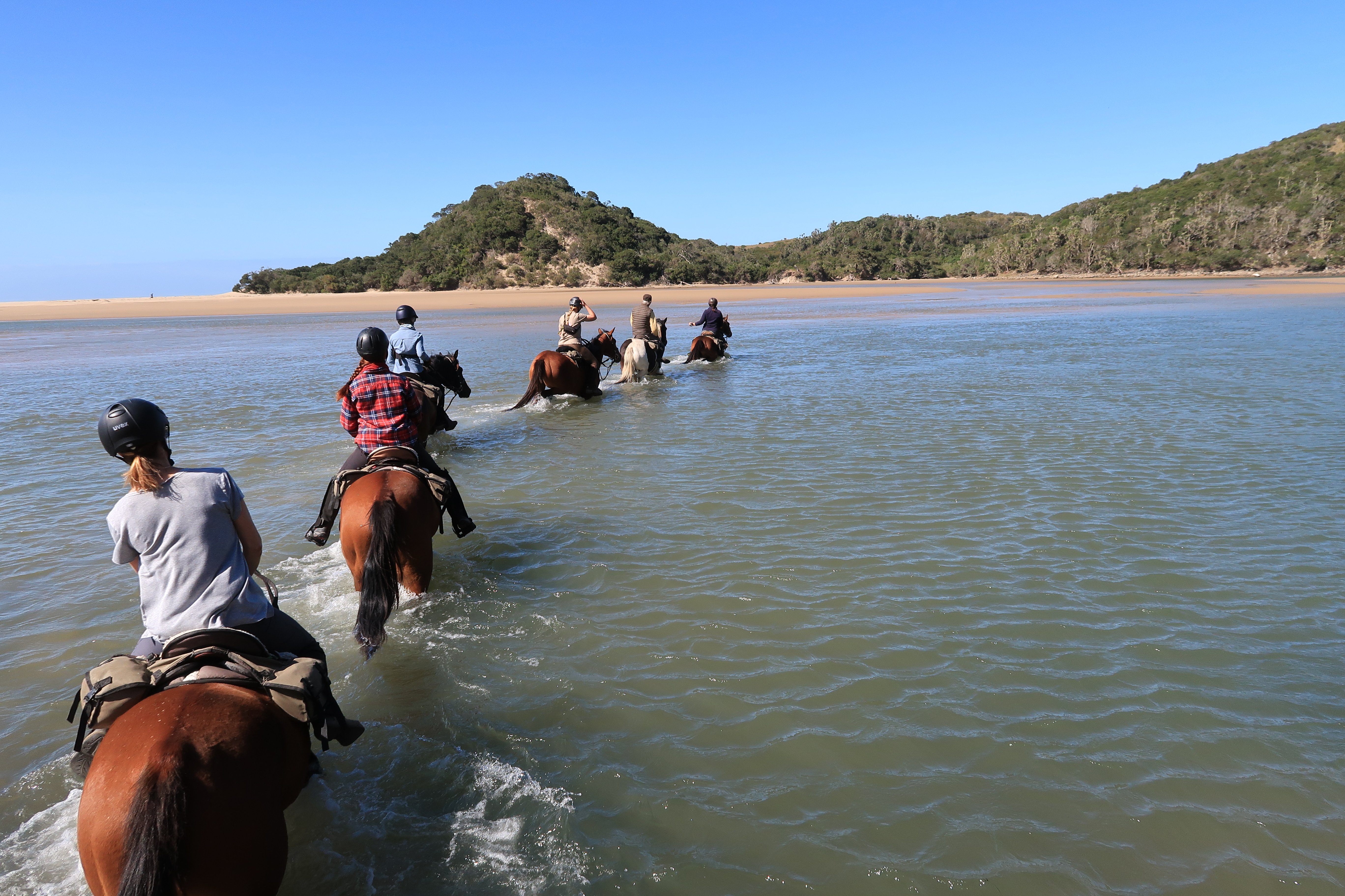 Horseback Riding Through South African Waters