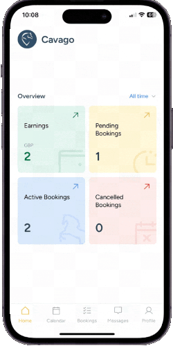 Open the Cavago Host App – Easy, right You probably already have it on your phone, but if not, grab it from the App Store or Google Play. (2)-1